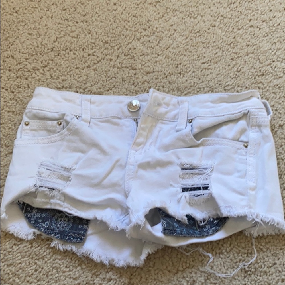 White Almost Famous Shorts